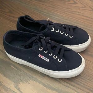 Superga Platform Sneakers (Navy) Size 6